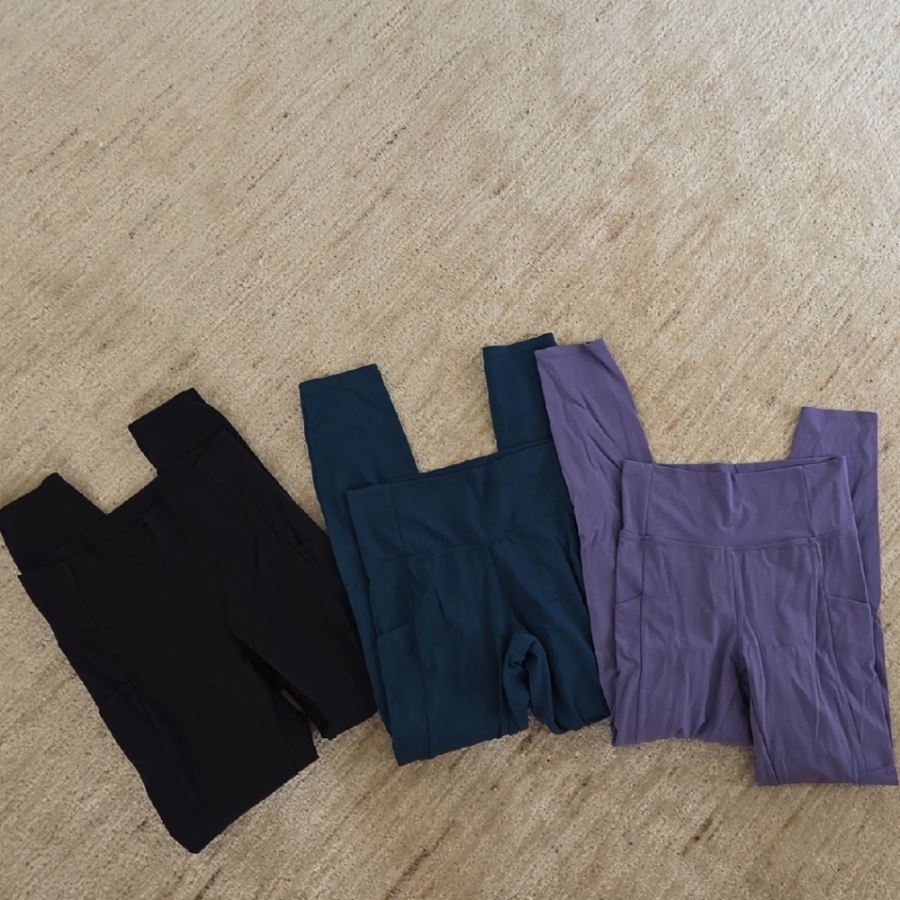Take Your Time 7/8 Leggins - Three Pairs